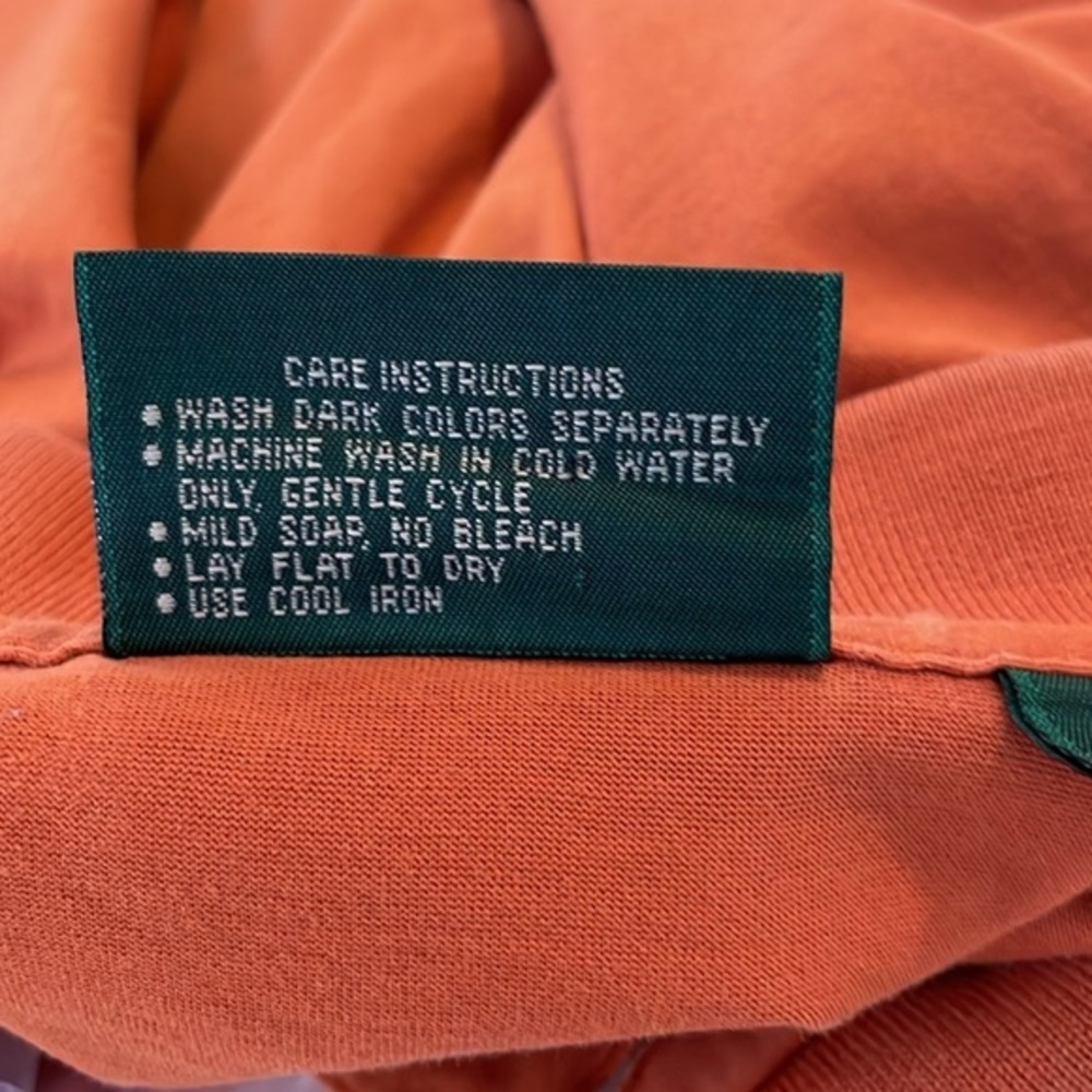 Vintage Masters Golf Orange Polo Amen Corner 100% Pima Cotton Size Medium - Picture 7 of 8